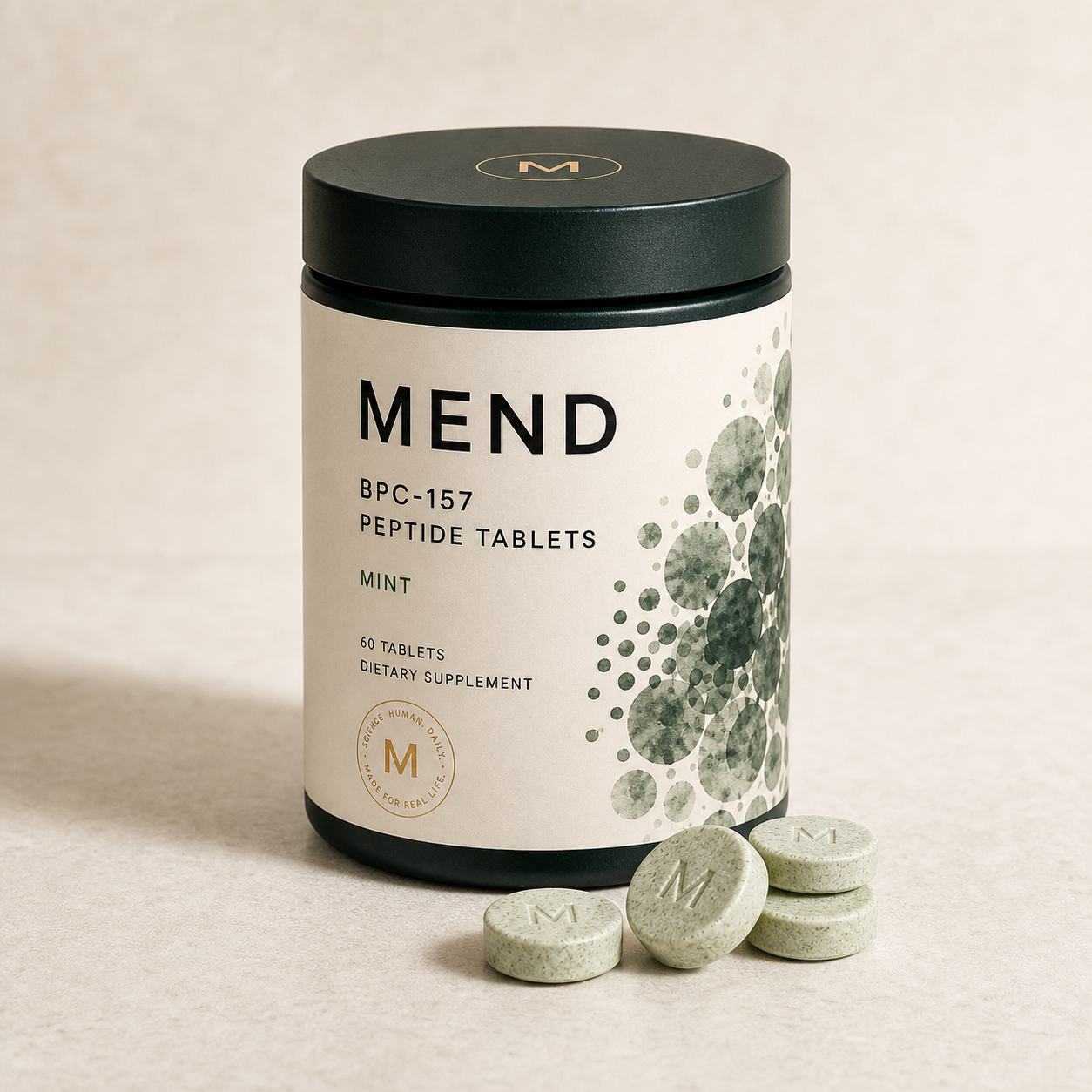 MEND Daily Gut Support Chews Mint product jar