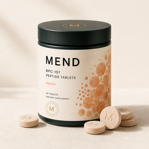 MEND Daily Gut Support Chews Peach product jar